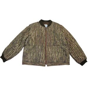 VTG Trophy Club Realtree Camo Hunting Jacket Vest Quilted Zip Off Sleeves Men XL